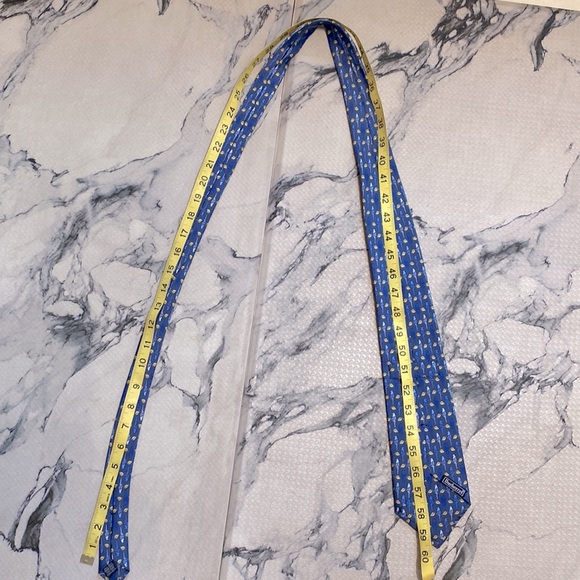 Mens Burberry 💯% Silk Steely Blue Bird TIE. Like NEW Condition! Pristine 🦜60” - Picture 10 of 15